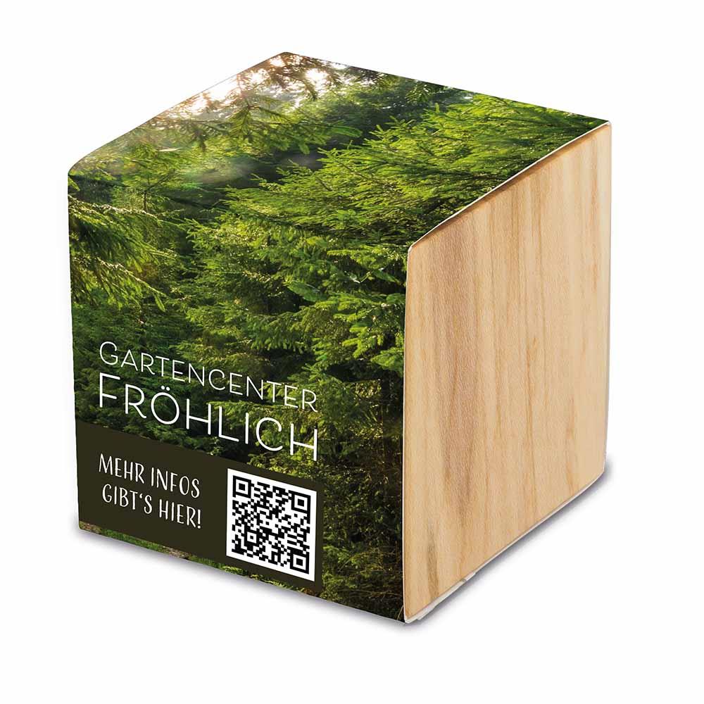 Pflanz-Holz Grande mit Samen - Basilikum