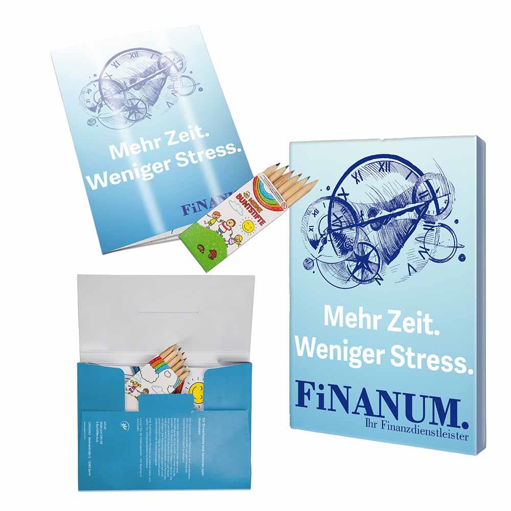 Malbuch / Mal-Set A6 - Banken - Malset mit individuellen Vorder- und Rückseiten