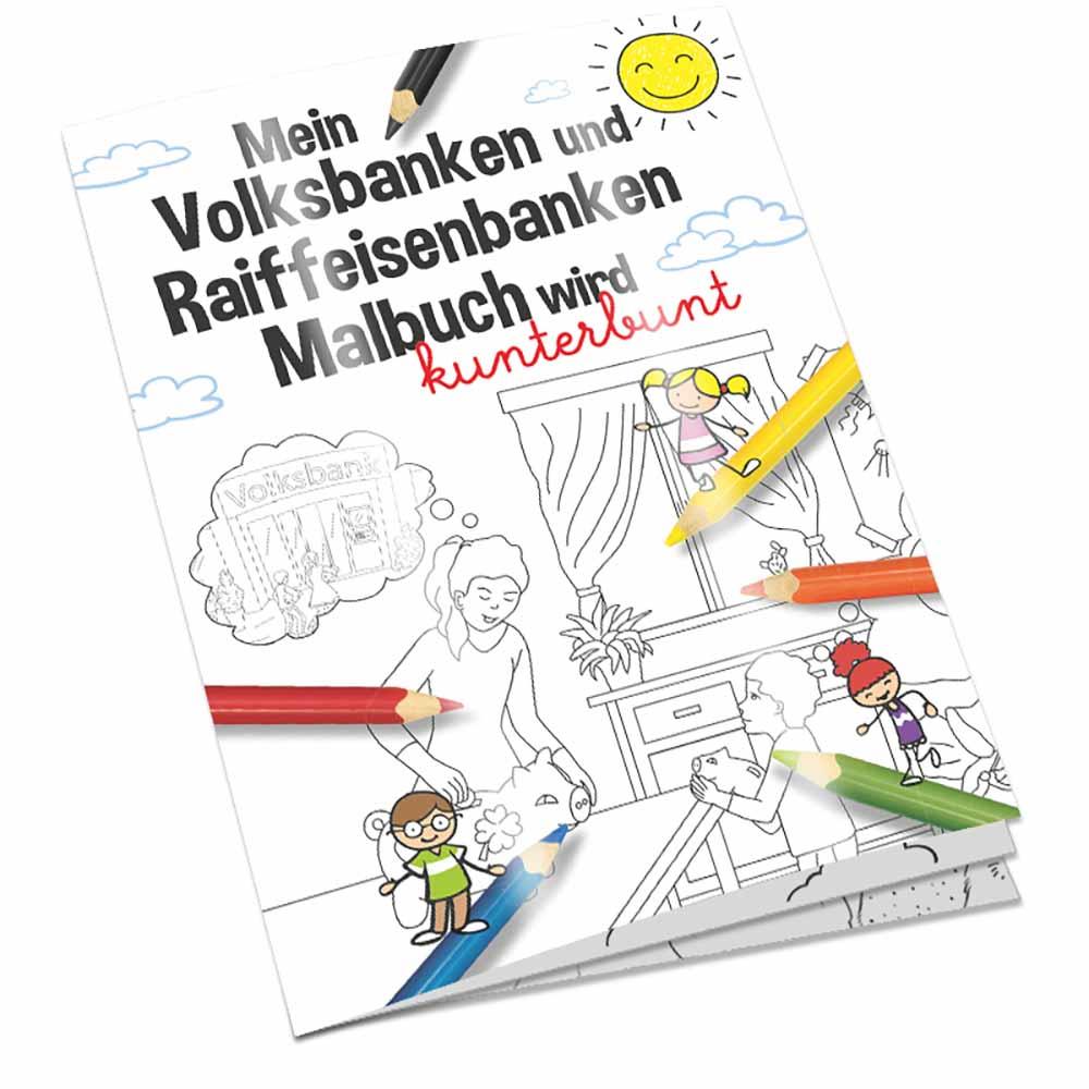 Malbuch / Mal-Set A6 - Volksbanken&Raiffeisenbanken - Malbuch neutral