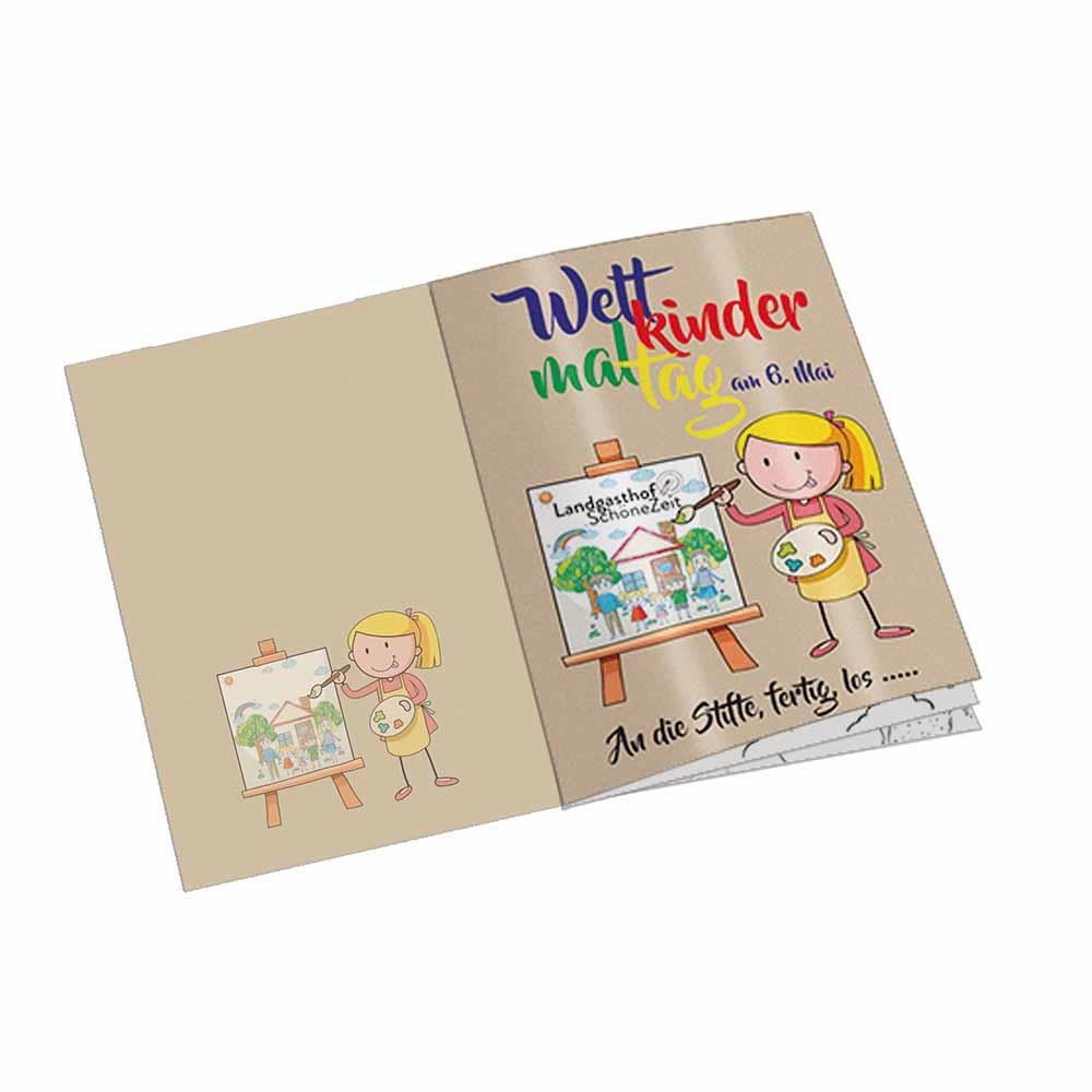 Malbuch / Mal-Set A6 - Bus - Malbuch mit individueller Vorder- und Rückseite