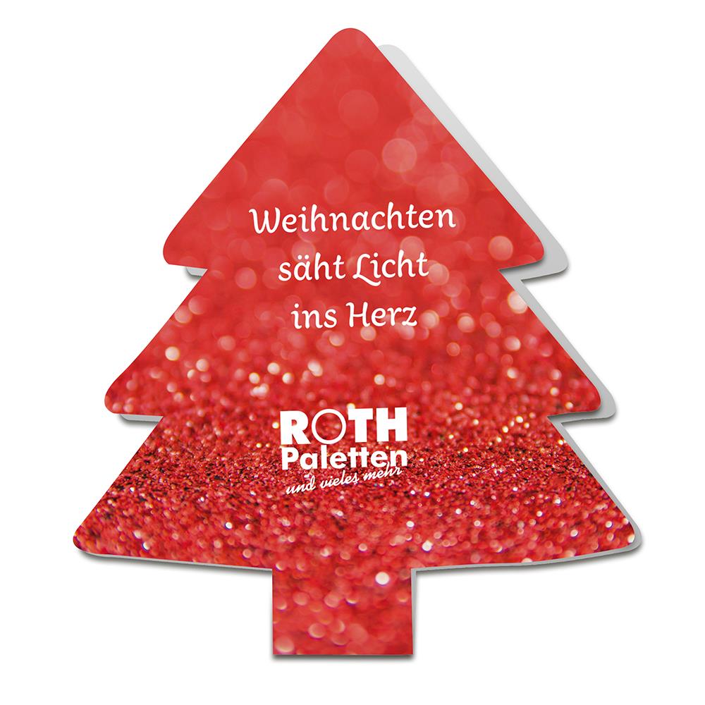 Klappkärtchen Tannenbaum - Druck individuell 4/4-c
