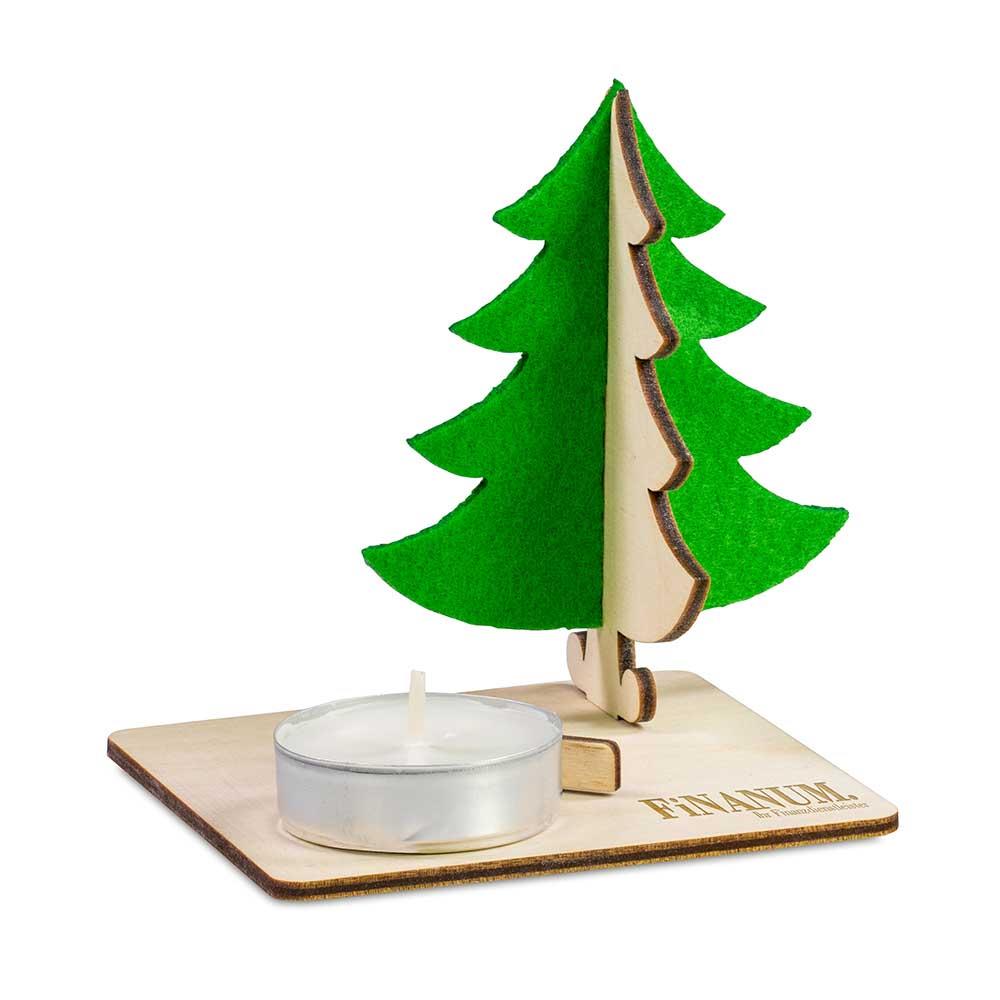Kerzenständer Tannenbaum mit Lasergravur