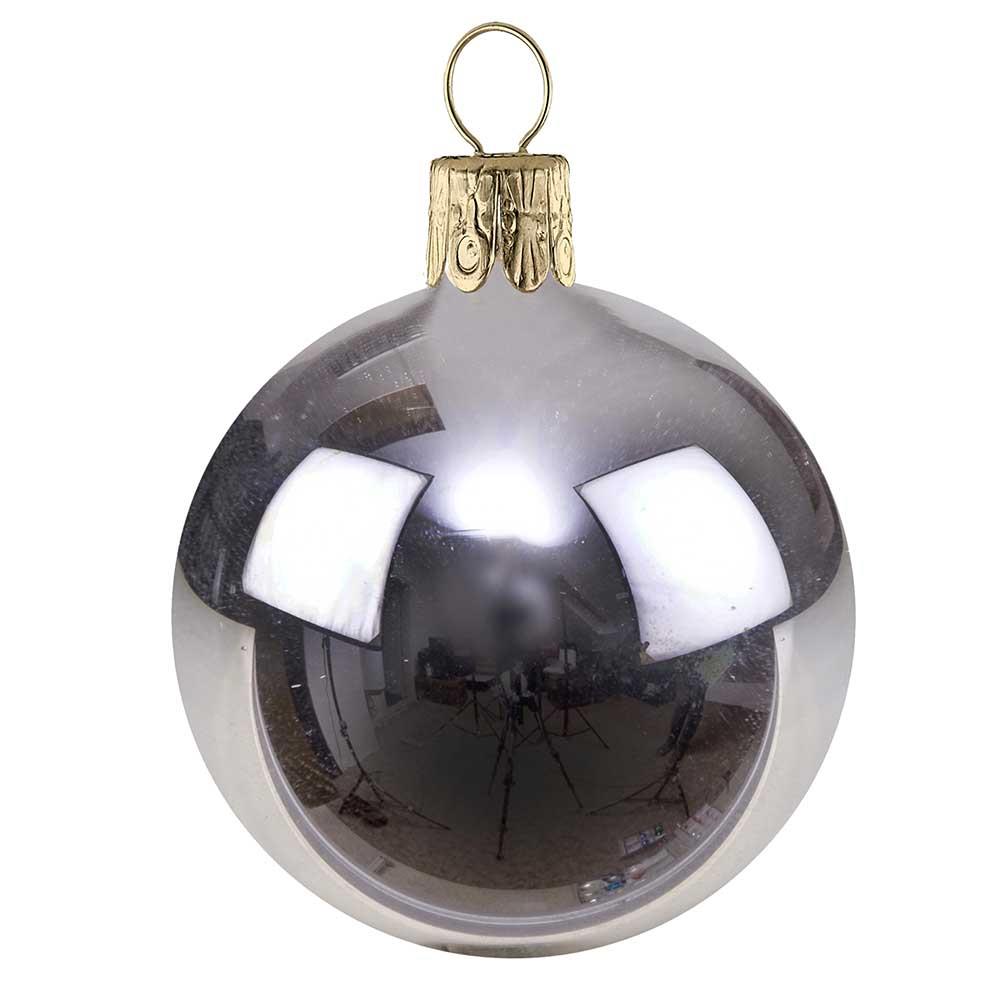 Traditionelle Glaskugel - glanz-silber 103