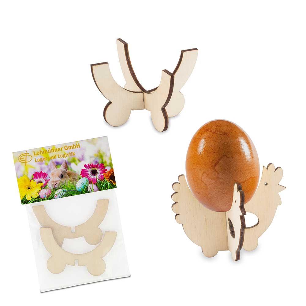 Steck-Eierbecher - Huhn mit Lasergravur