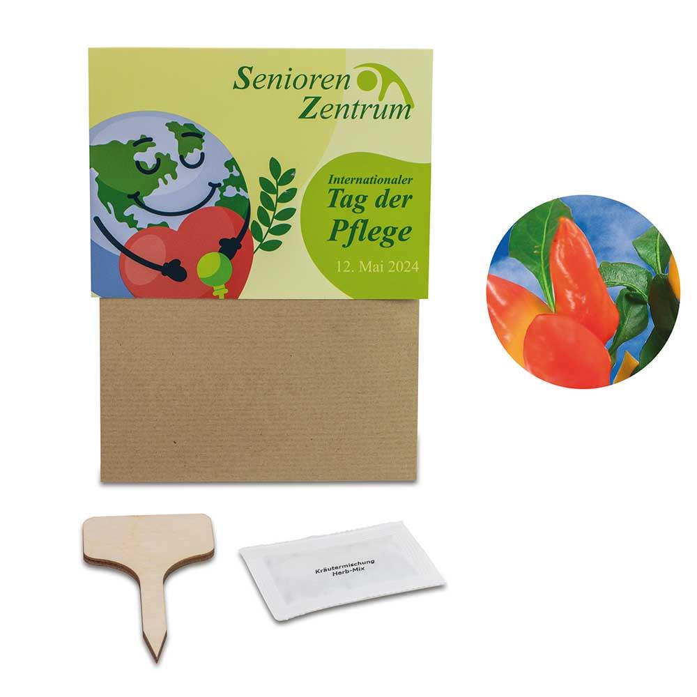 Pflanz-Set - 3er-Set - Gewürzpaprika / Thymian / Basilikum