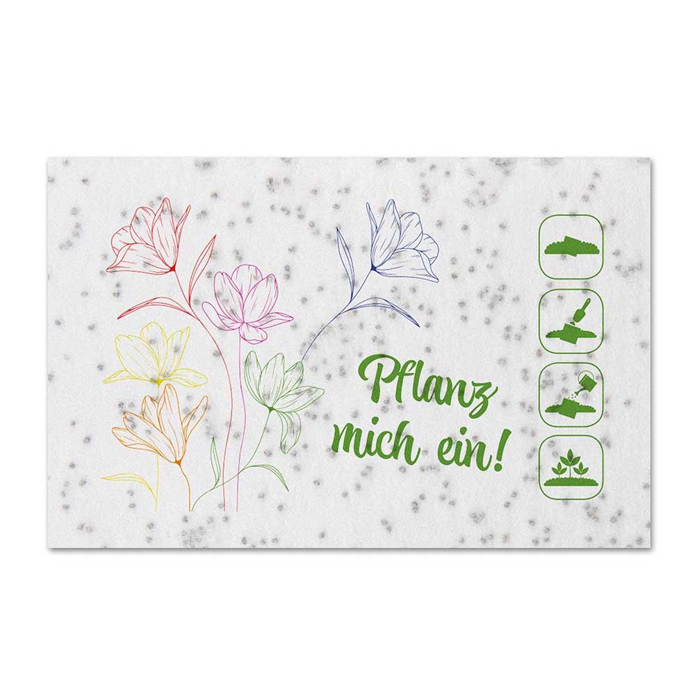 Samenpapier Visitenkarten - Kräutermischung, Druck 4/4-c