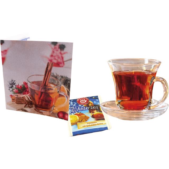 Klappkärtchen Weihnachtstee
