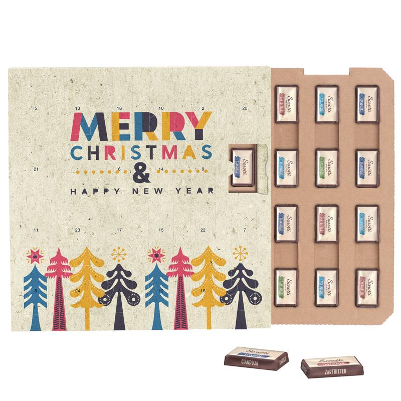 Täfelchen Adventskalender ECO Graspapier