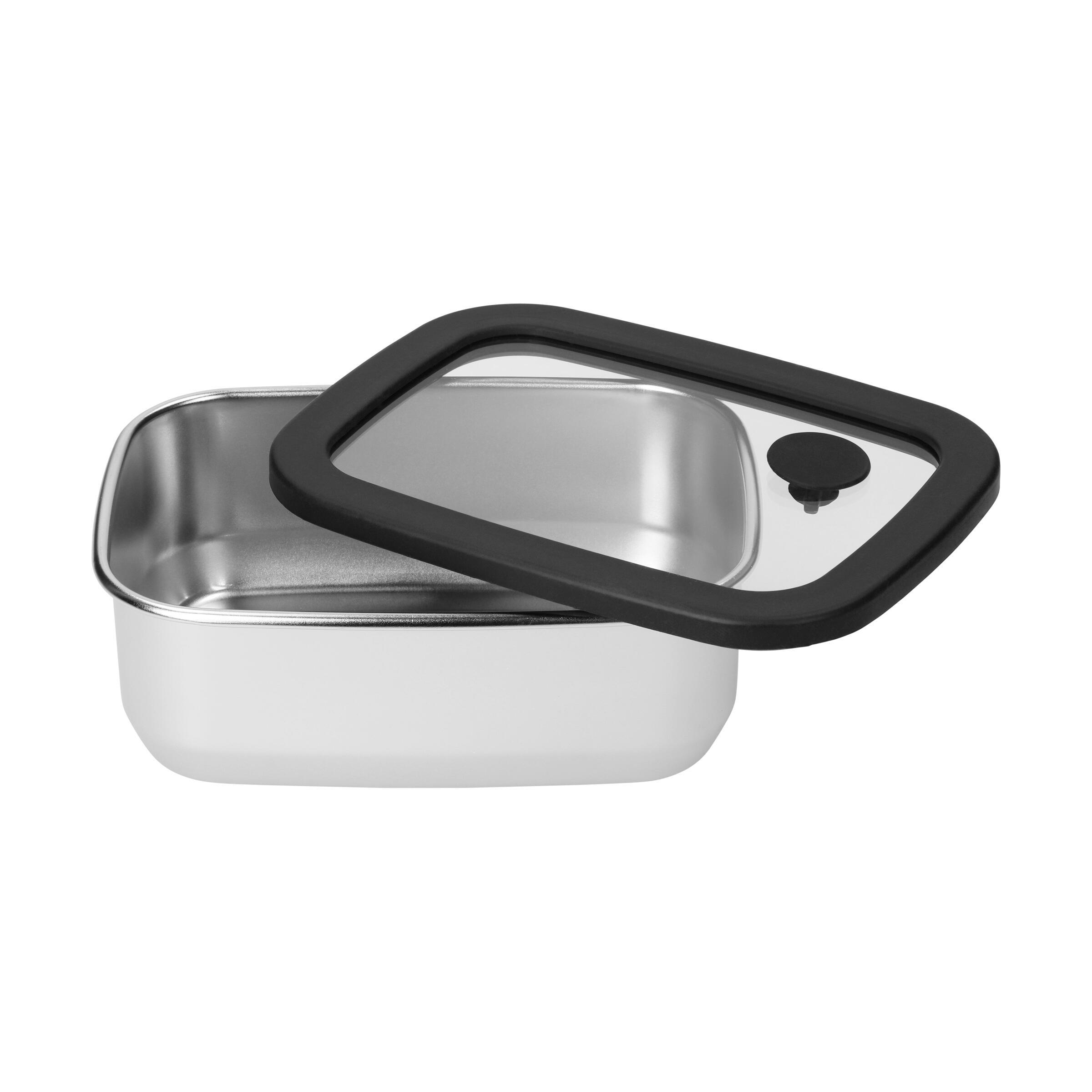 Edelstahl-Lunchbox mit Glasdeckel ´RILO´, 550 ml