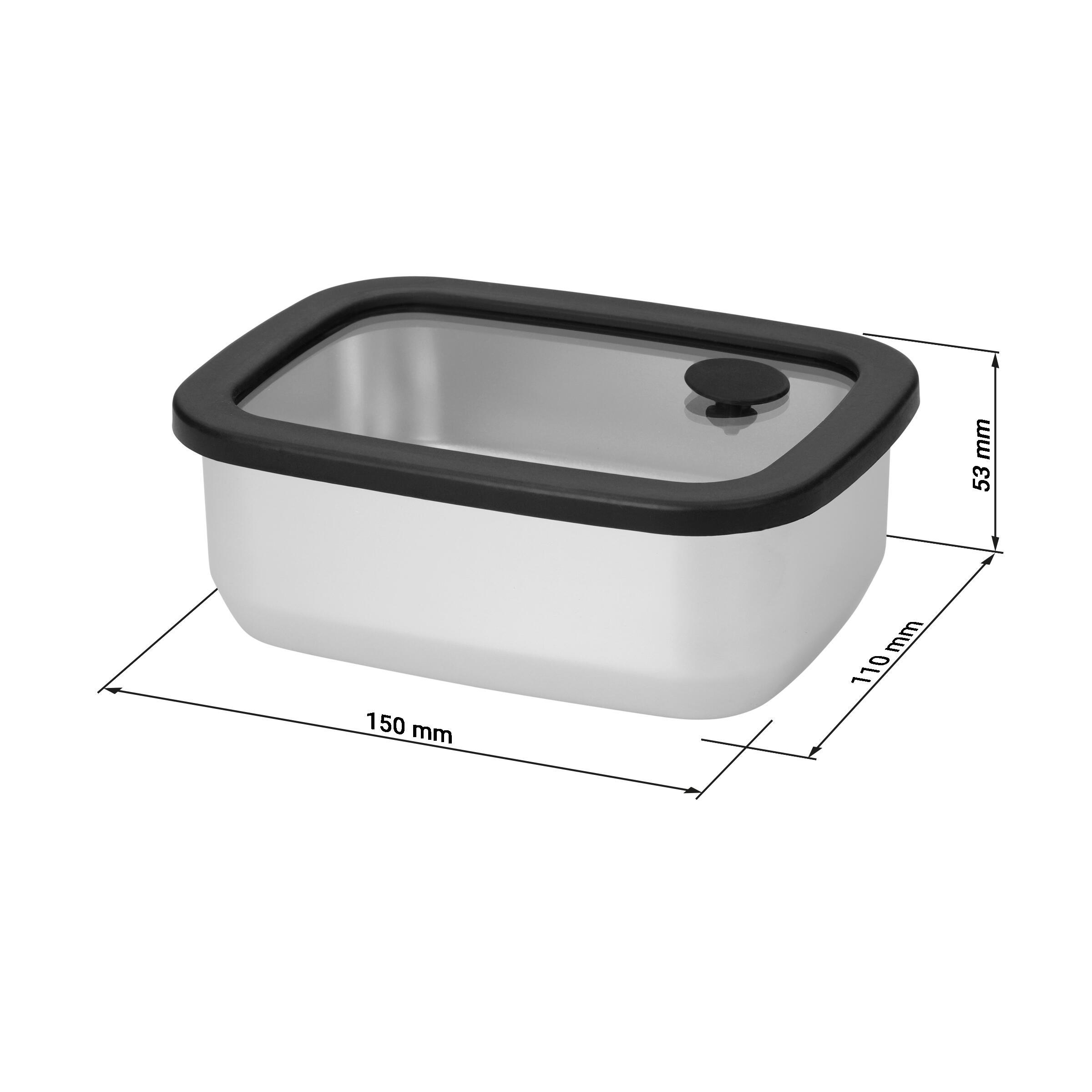 Edelstahl-Lunchbox mit Glasdeckel ´RILO´, 550 ml