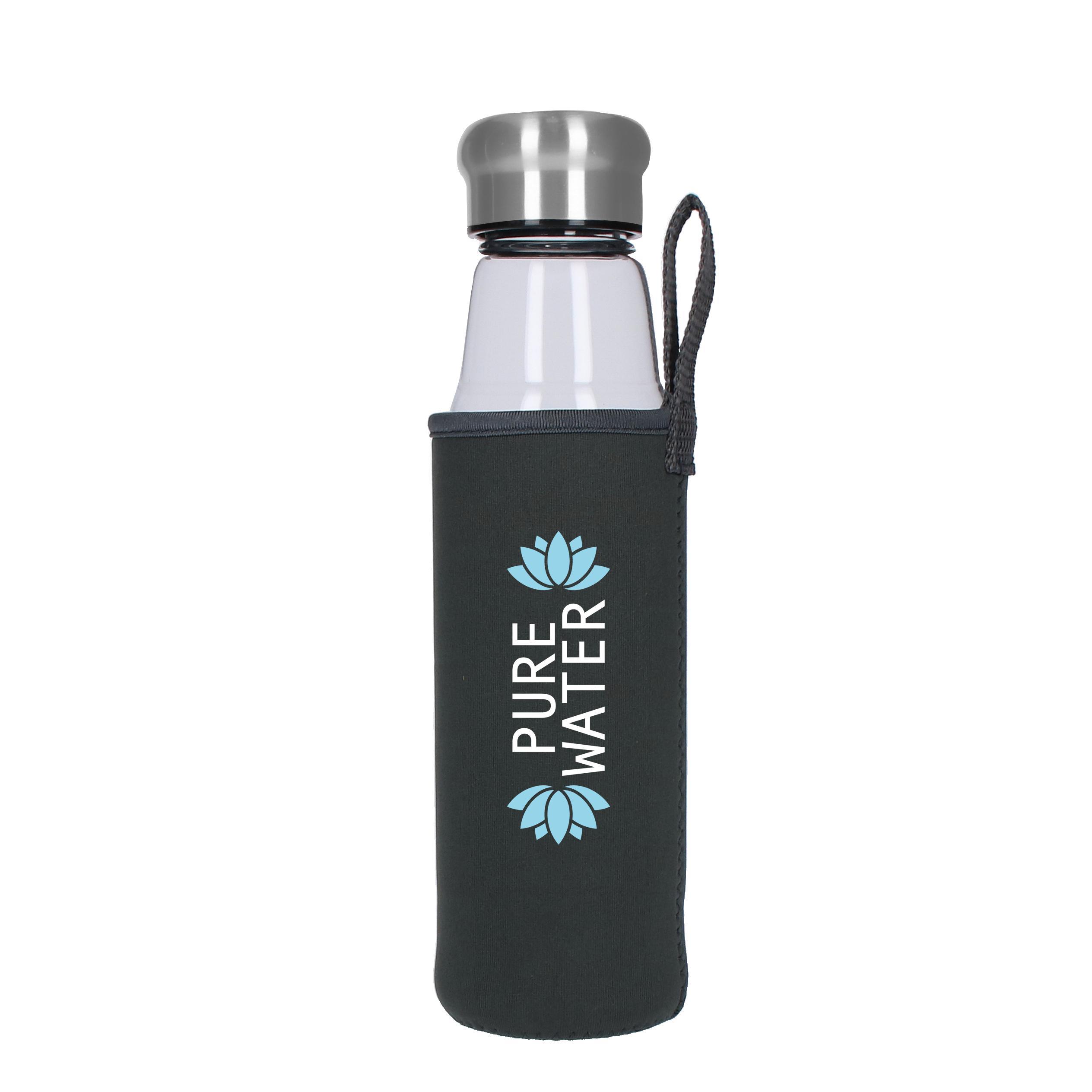 Glasflasche mit Hülle ´Life´ 0,55 l