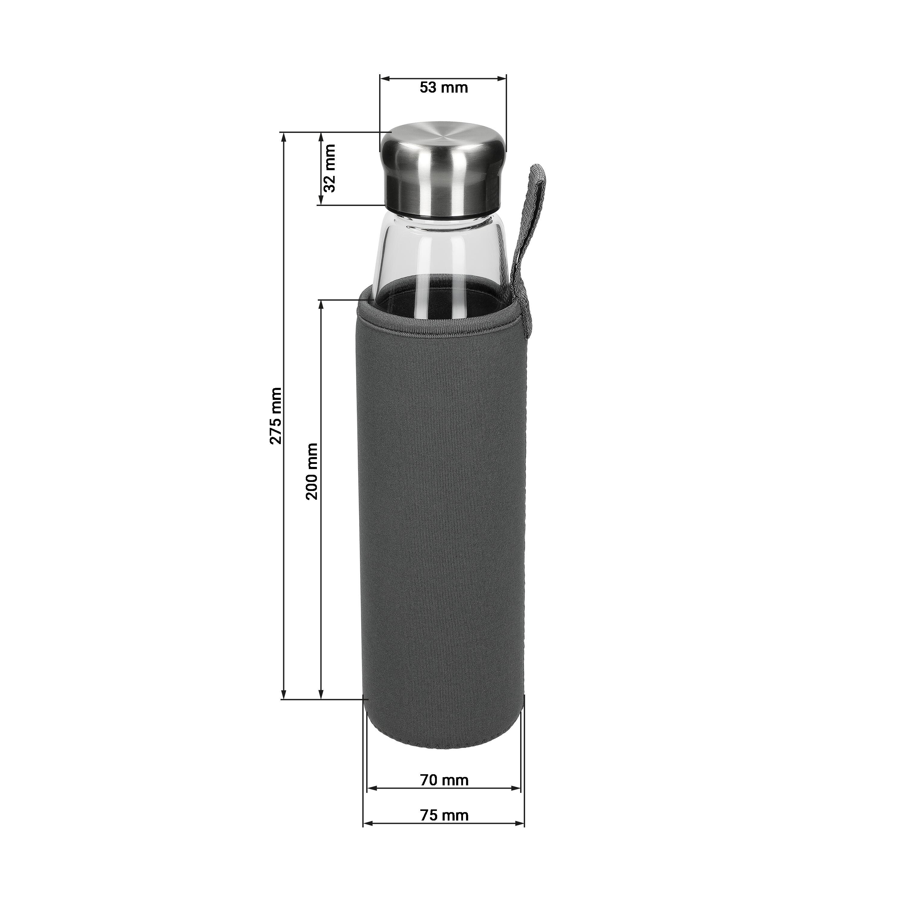 Glasflasche mit Hülle ´Life´ 0,7 l