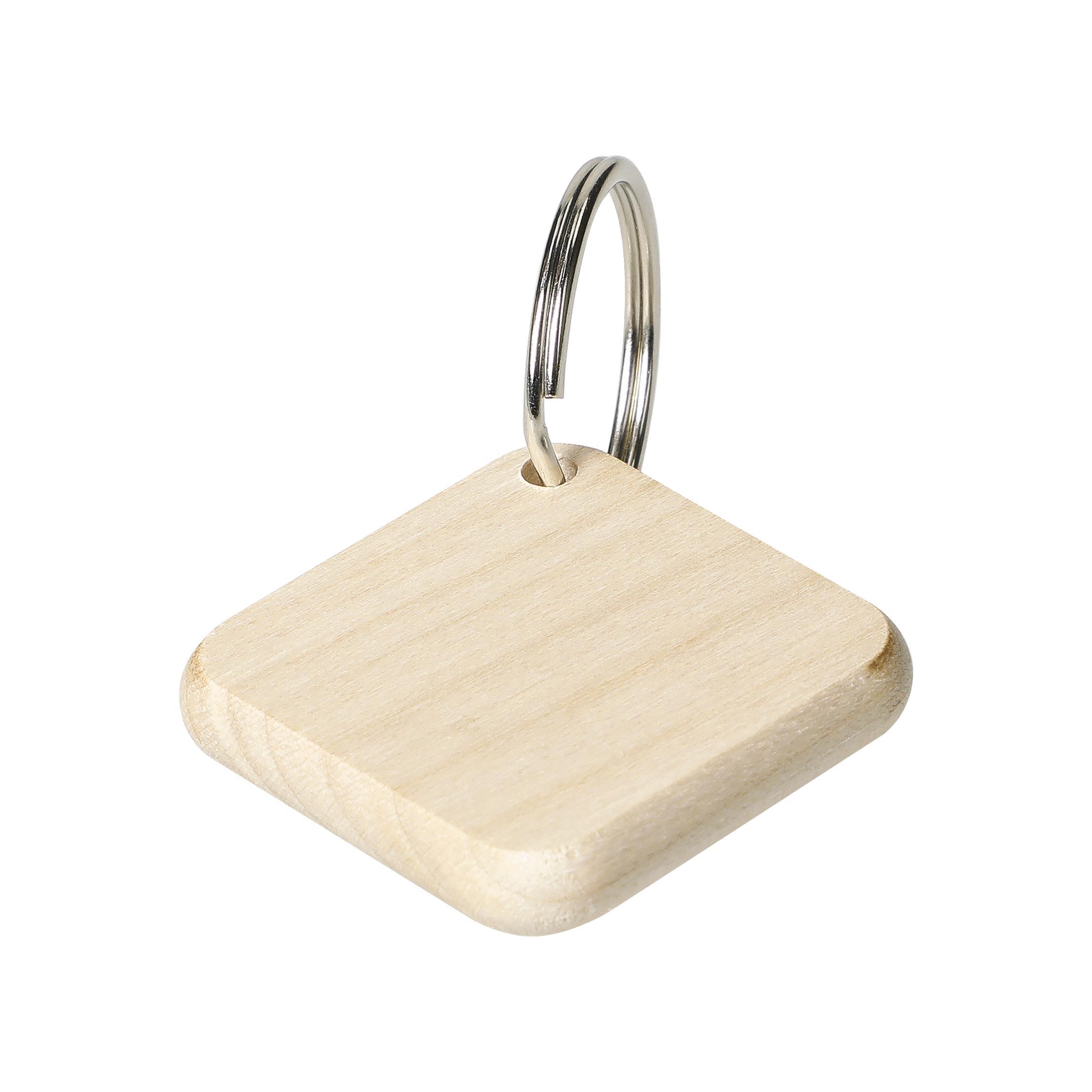 Holzschlüsselanhänger ´Maple´ eckig
