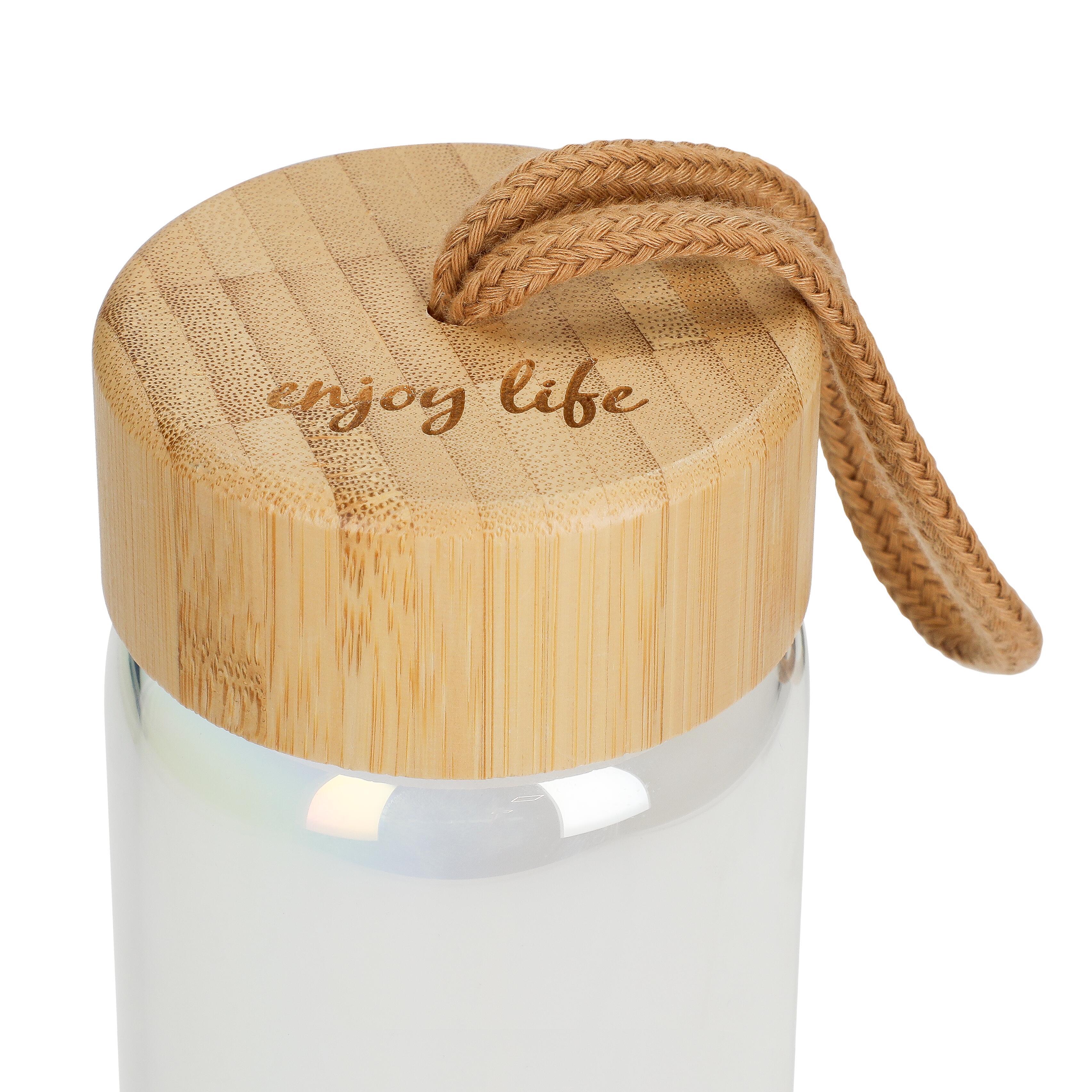 Glasflasche ´Bamboo´, 0,65 l, colour