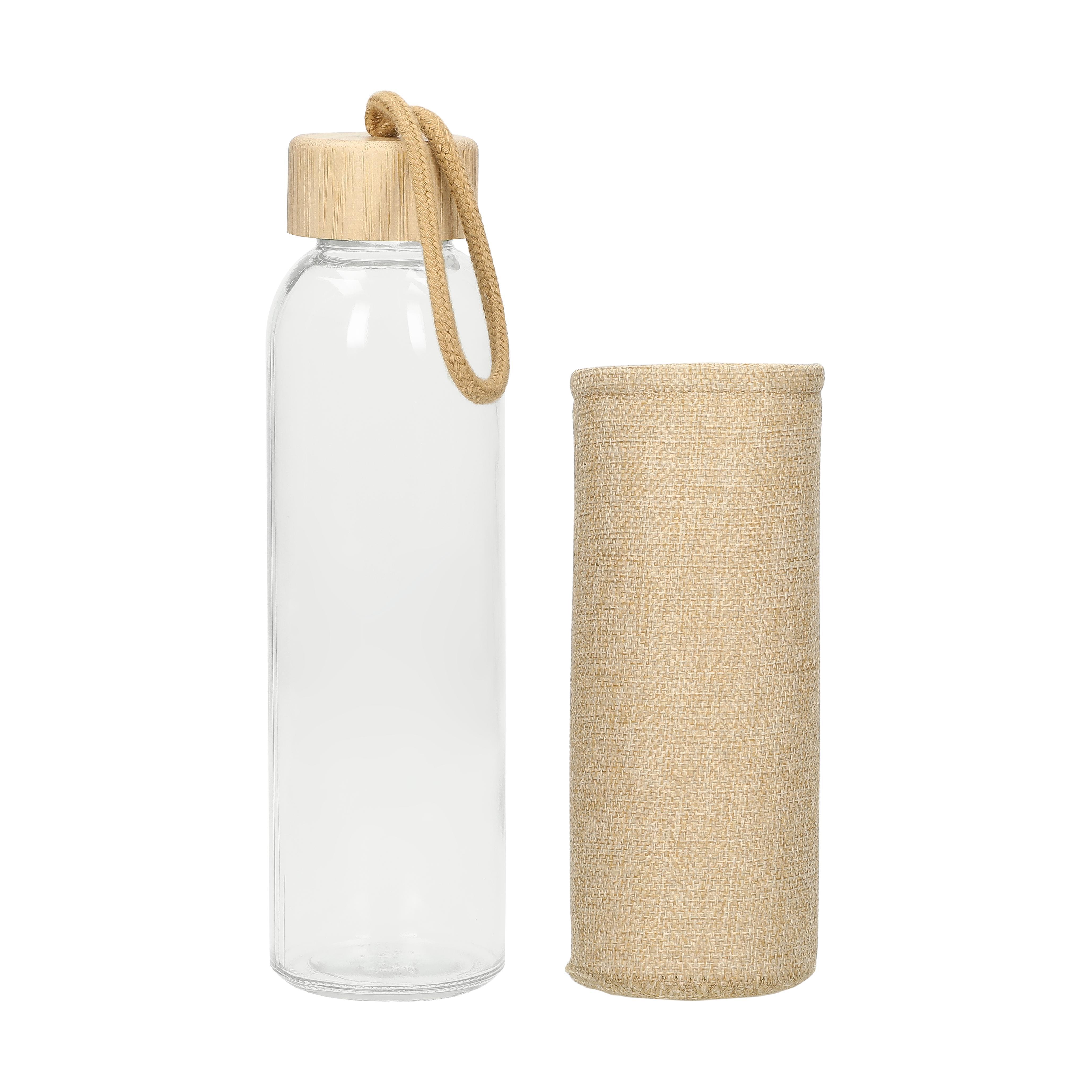 Glasflasche mit Hülle ´Natural´, 0,5l