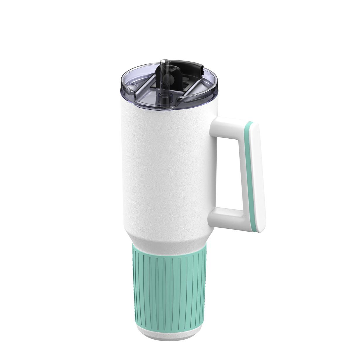 mint, hellblau, weiß
