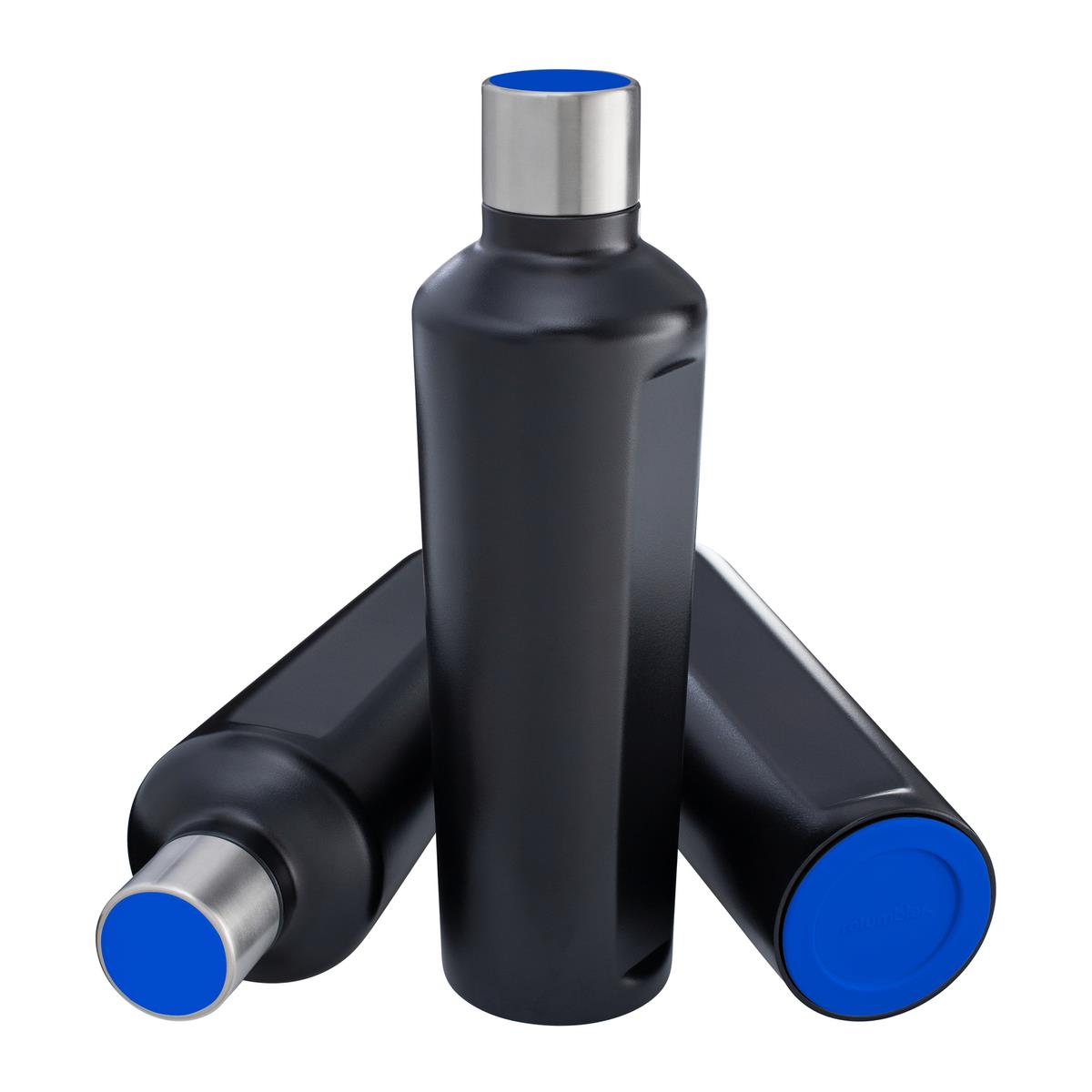blau, schwarz, silber
