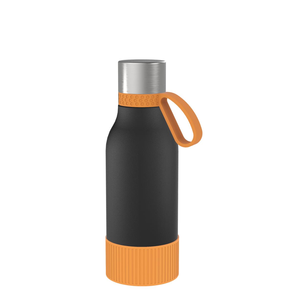 orange, schwarz, silber