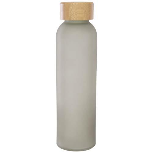 Lume 500 ml Flasche aus mattiertem Kalknatronglas mit Bambusdeckel