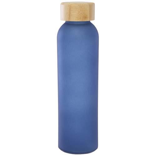 Lume 500 ml Flasche aus mattiertem Kalknatronglas mit Bambusdeckel