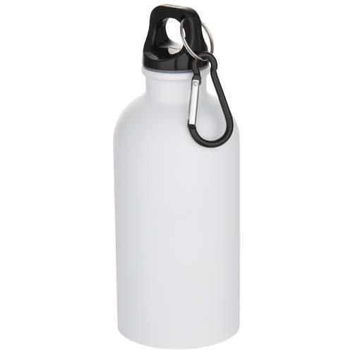 Oregon 400 ml matte RCS-zertifizierte einwandige Trinkflasche aus recyceltem Edelstahl mit Karabinerhaken