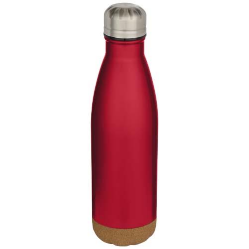 Cove 500 ml doppelwandige, vakuumisolierte Trinkflasche aus Edelstahl mit Korkdetails