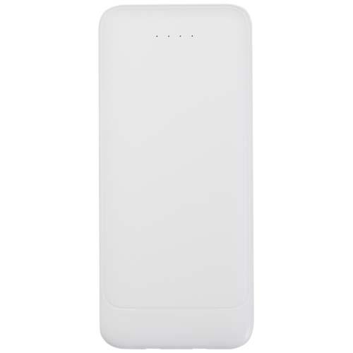 Adhil 10 W 10.000 mAh Powerbank aus recyceltem Kunststoff mit 2 integrierten Kabeln