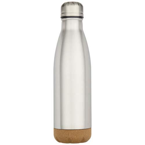 Cove 500 ml doppelwandige, vakuumisolierte Trinkflasche aus Edelstahl mit Korkdetails