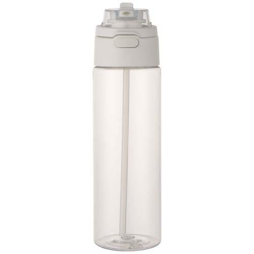 Theron 700 ml RCS Trinkflasche aus recyceltem Kunststoff mit Multifunktionsdeckel und Klappstrohhalm