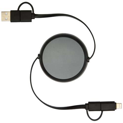 Alasia 100 cm 5-in-1 Kabel aus recyceltem Kunststoff und Aluminium, einziehbar, für Datenübertragung und mit 45W Schnellladun