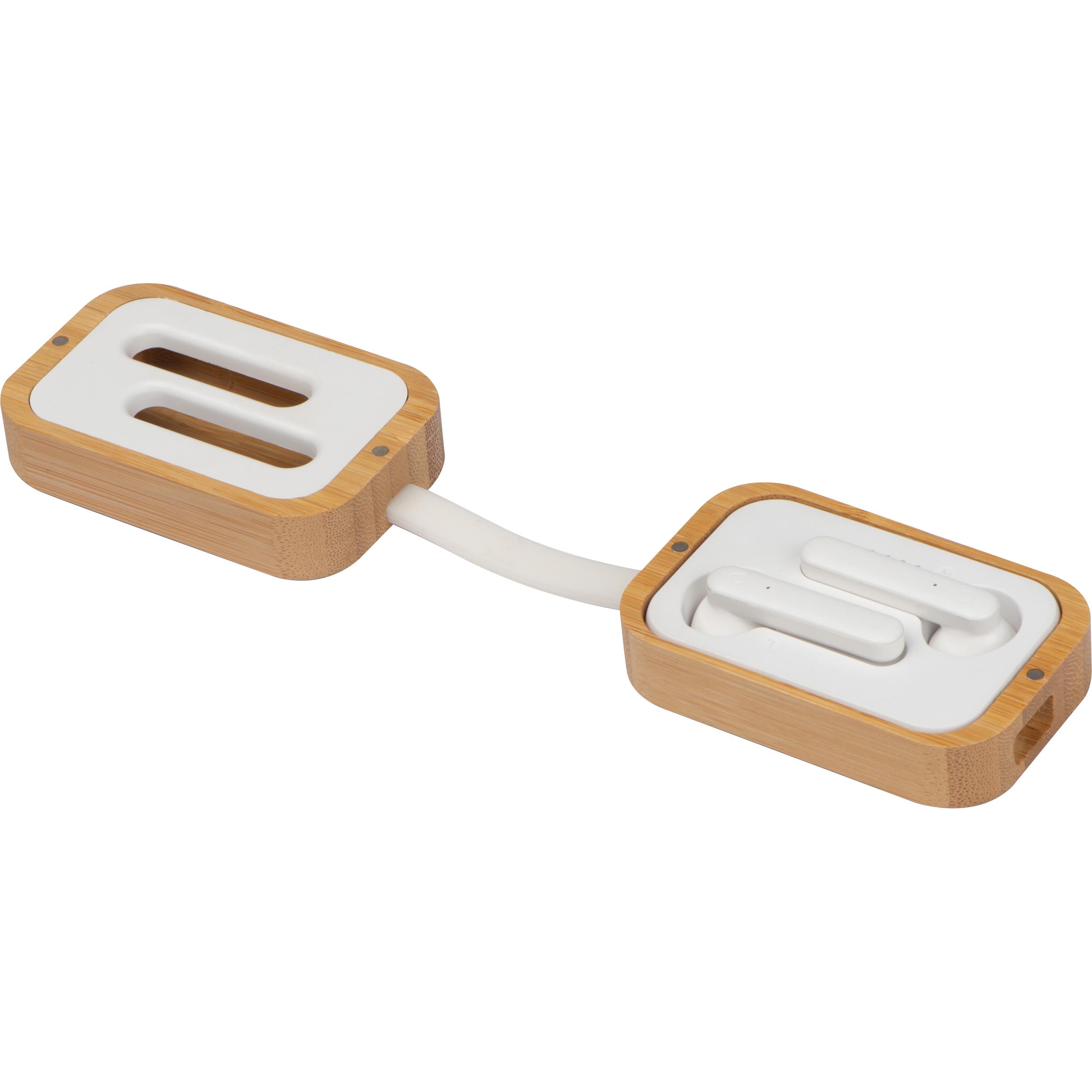Bluetooth Kopfhörer in einer Bambusbox HAZEL