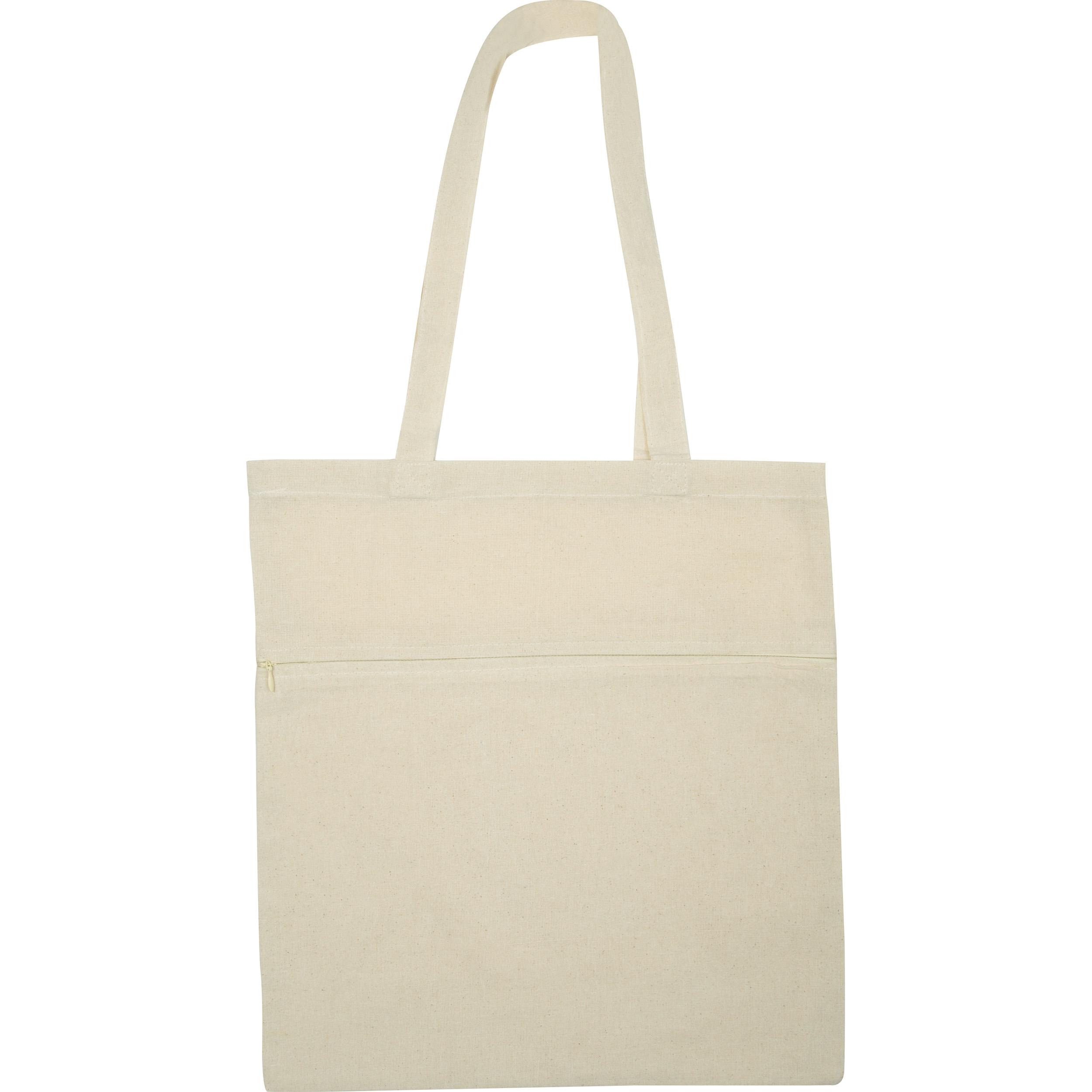 Baumwolltasche mit Reißverschlussfach NORBERT