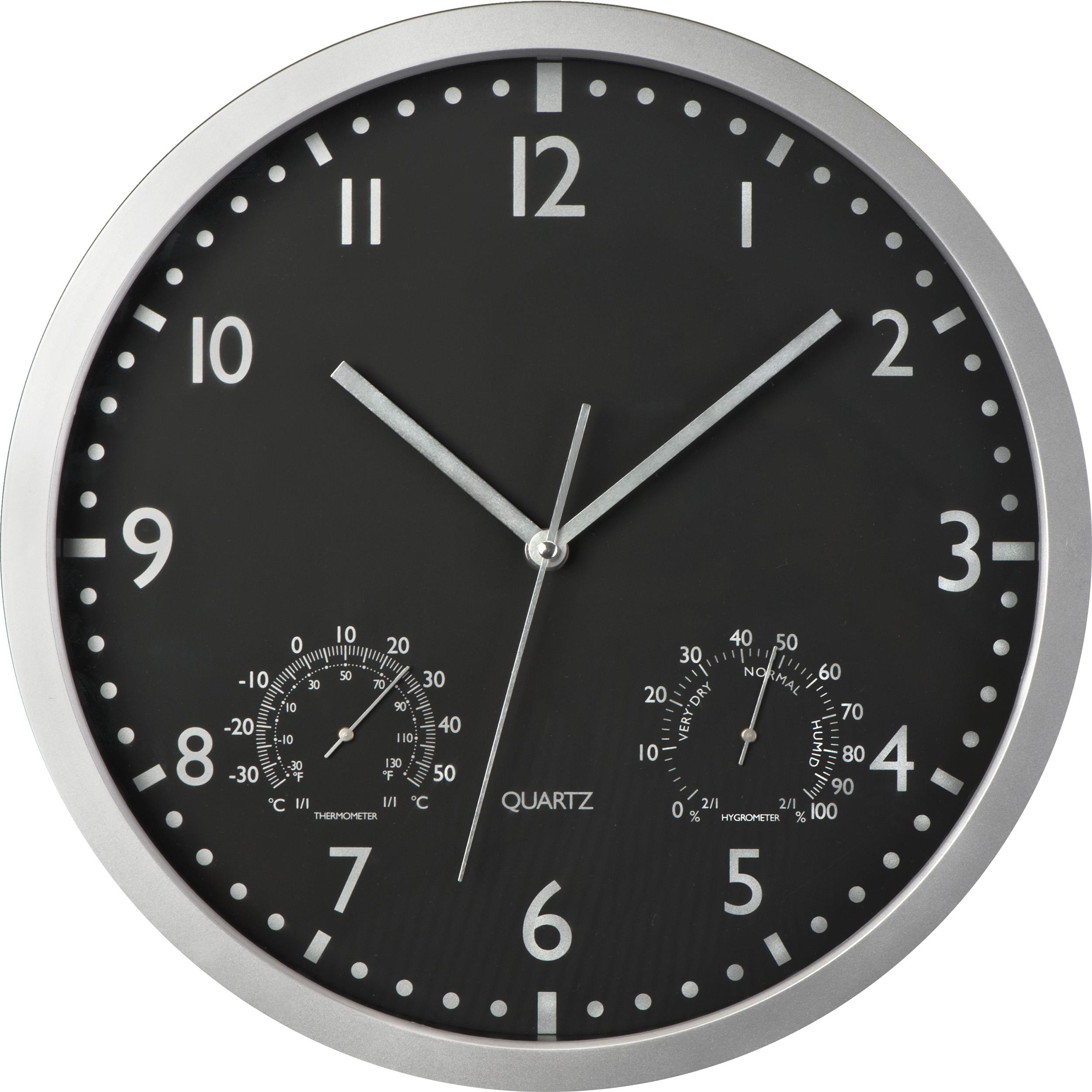 Wanduhr mit Hygro - und Thermometer LUIZA