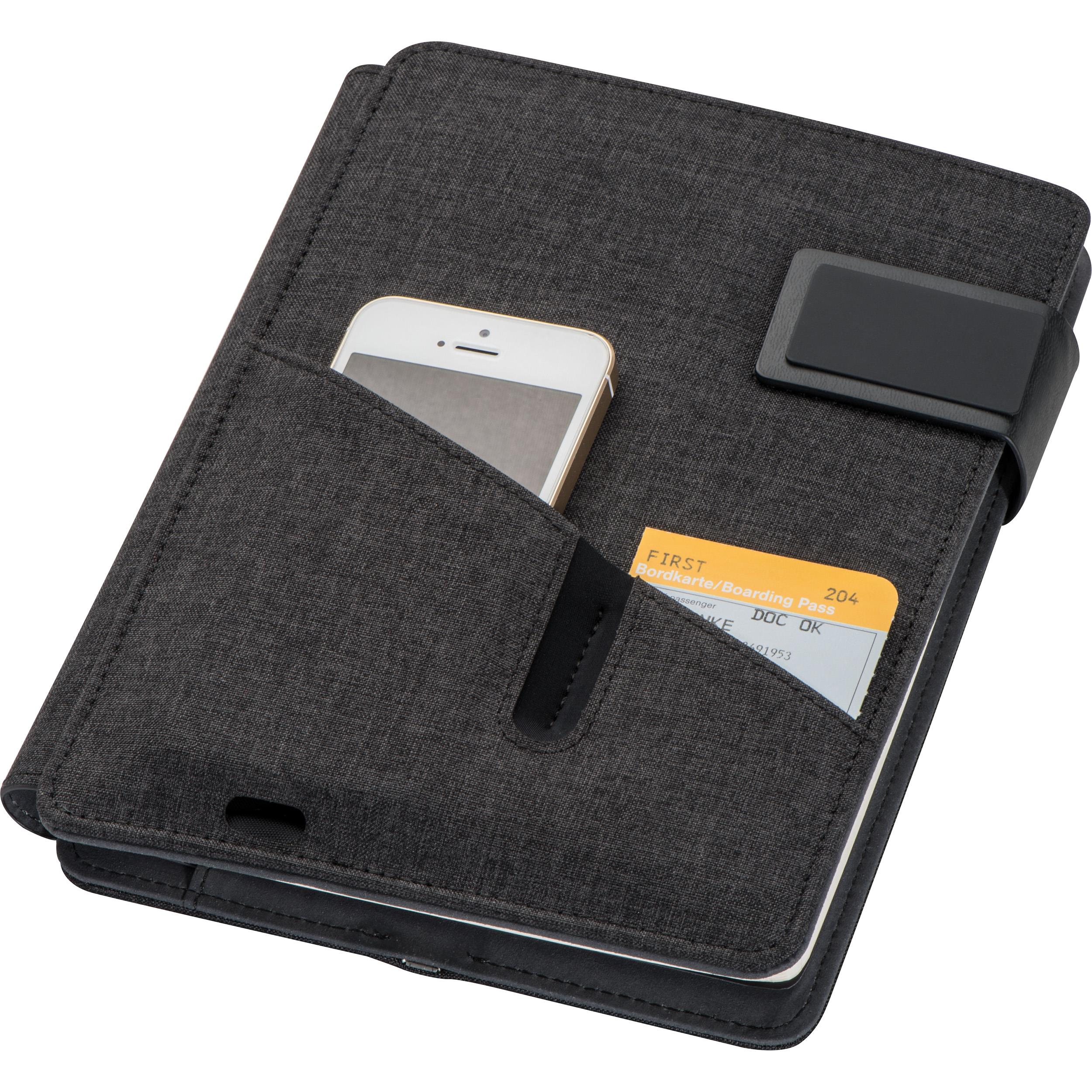 A5 Mappe mit integrierter Powerbank 4.000 mAh FABIOLA