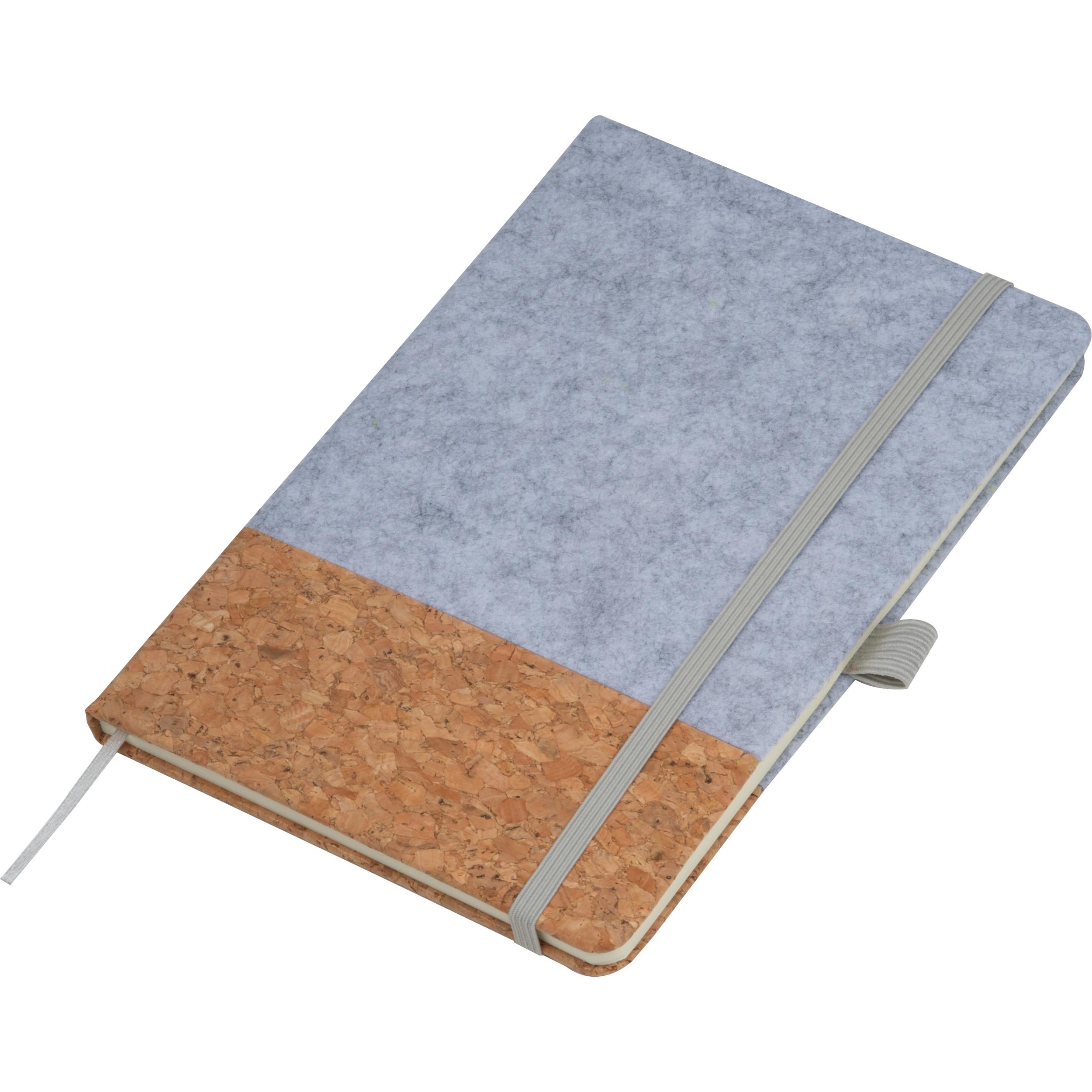 A5 Notizbuch mit Cover aus Kork und Filz TERESA