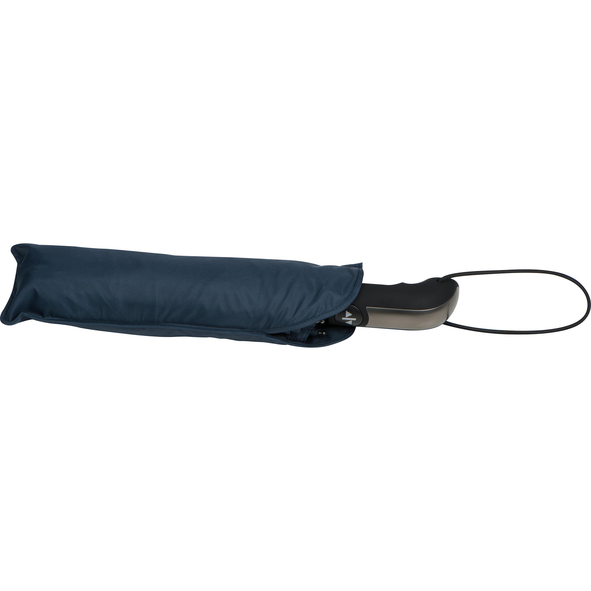 Automatik Taschenschirm aus Pongee mit Softgriff MASSIMO