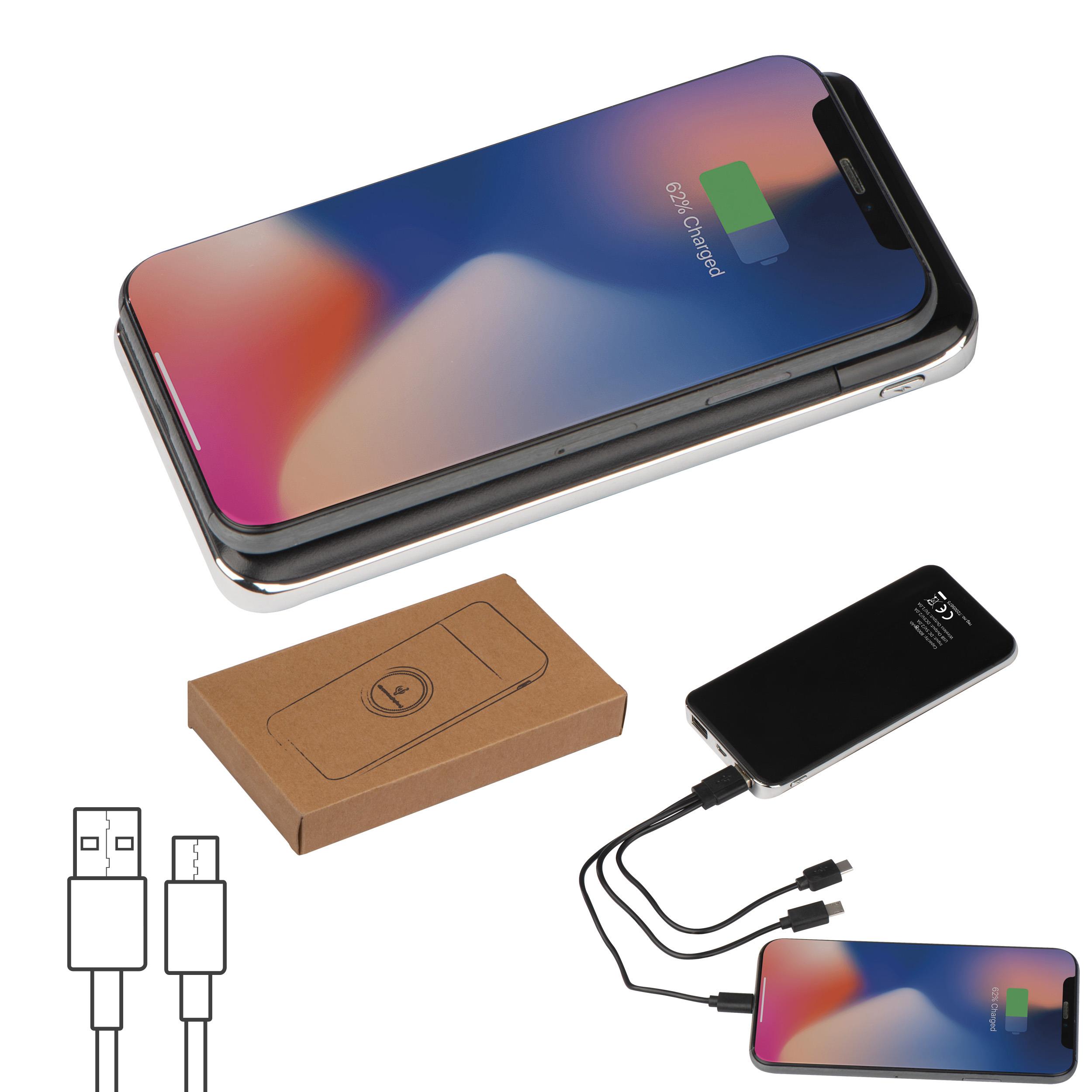 Powerbank mit Induktionsladefunktion 8.000mAh SEBASTIANO