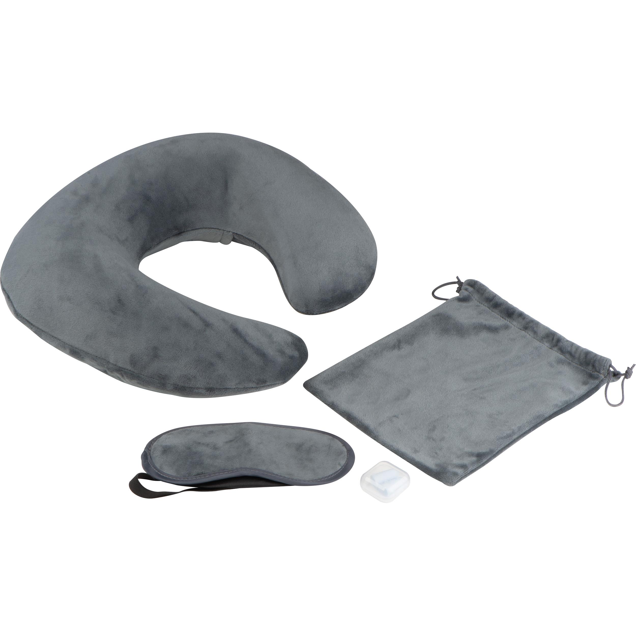 Reiseset Nackenkissen, Schlafbrille, Wäschebeutel SYLVIA