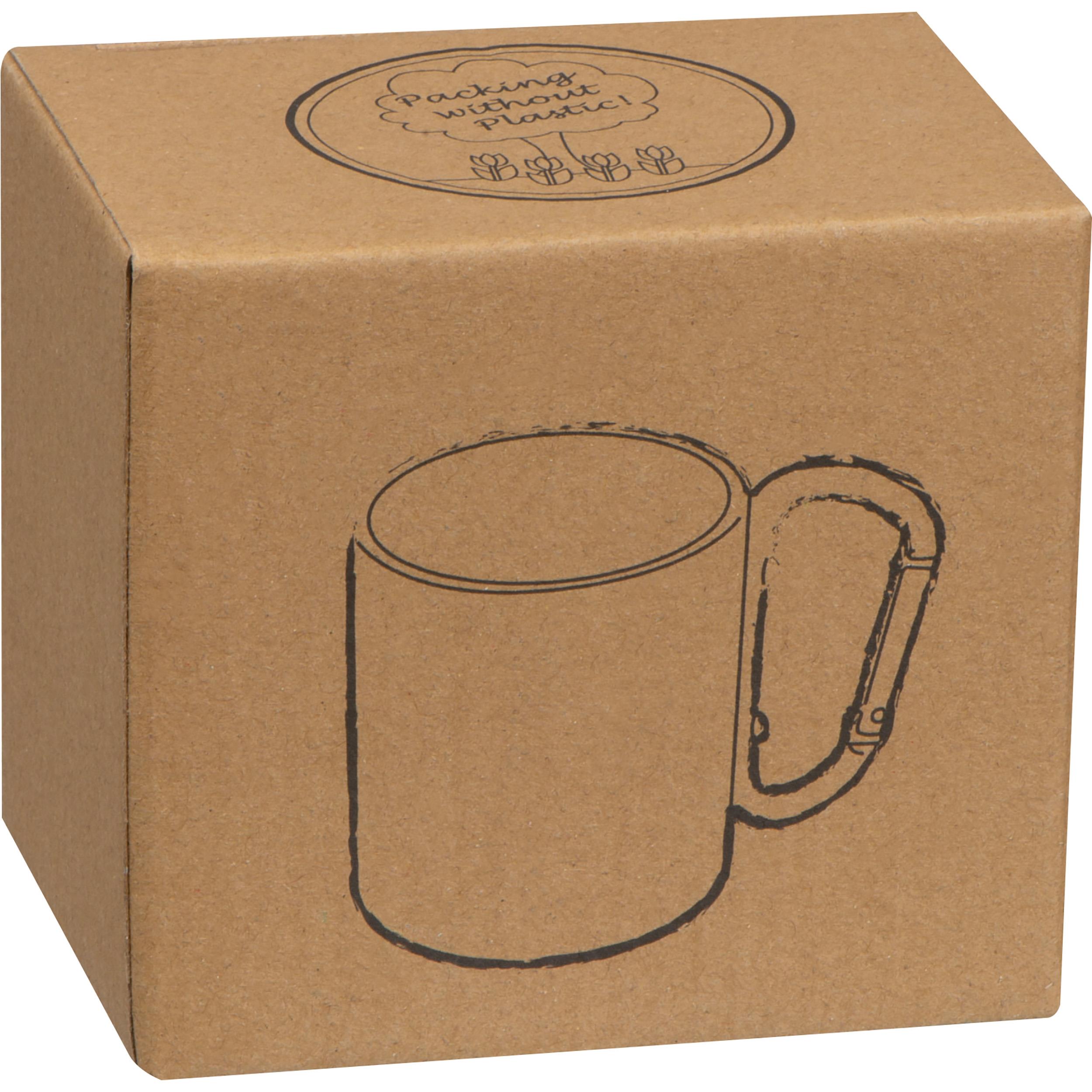 Tasse aus Metall mit Karabinerhaken, 200ml ANGELICA