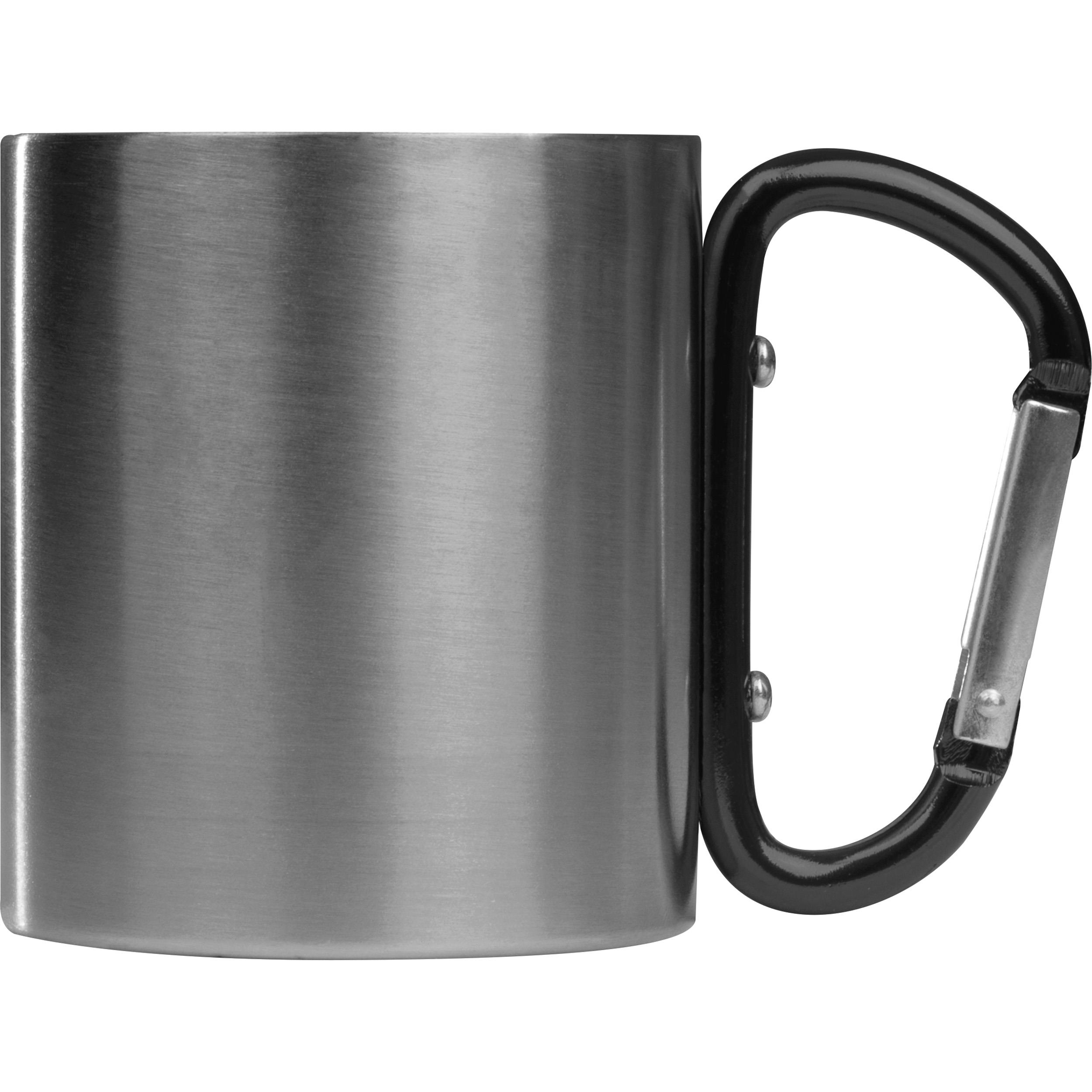 Tasse aus Metall mit Karabinerhaken, 200ml ANGELICA
