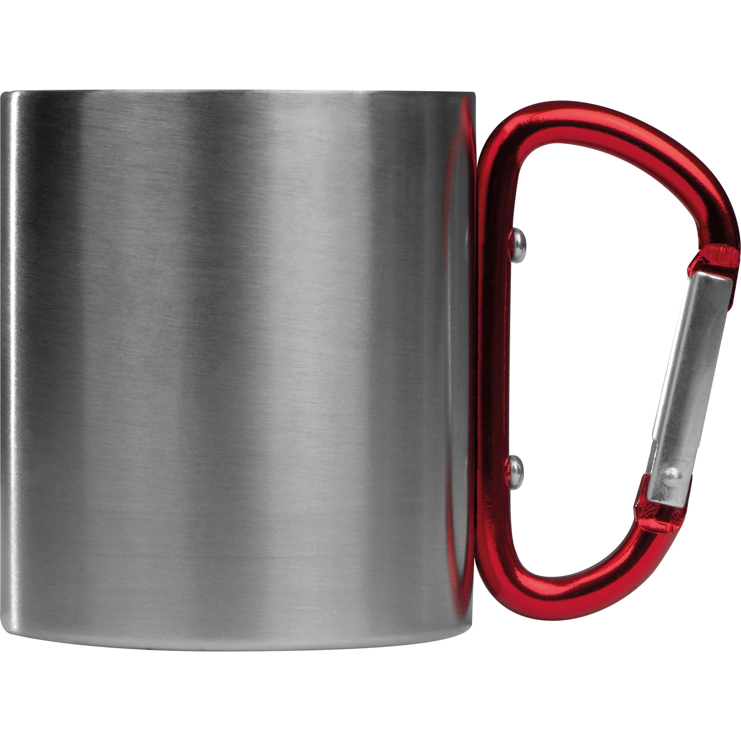 Tasse aus Metall mit Karabinerhaken, 200ml ANGELICA