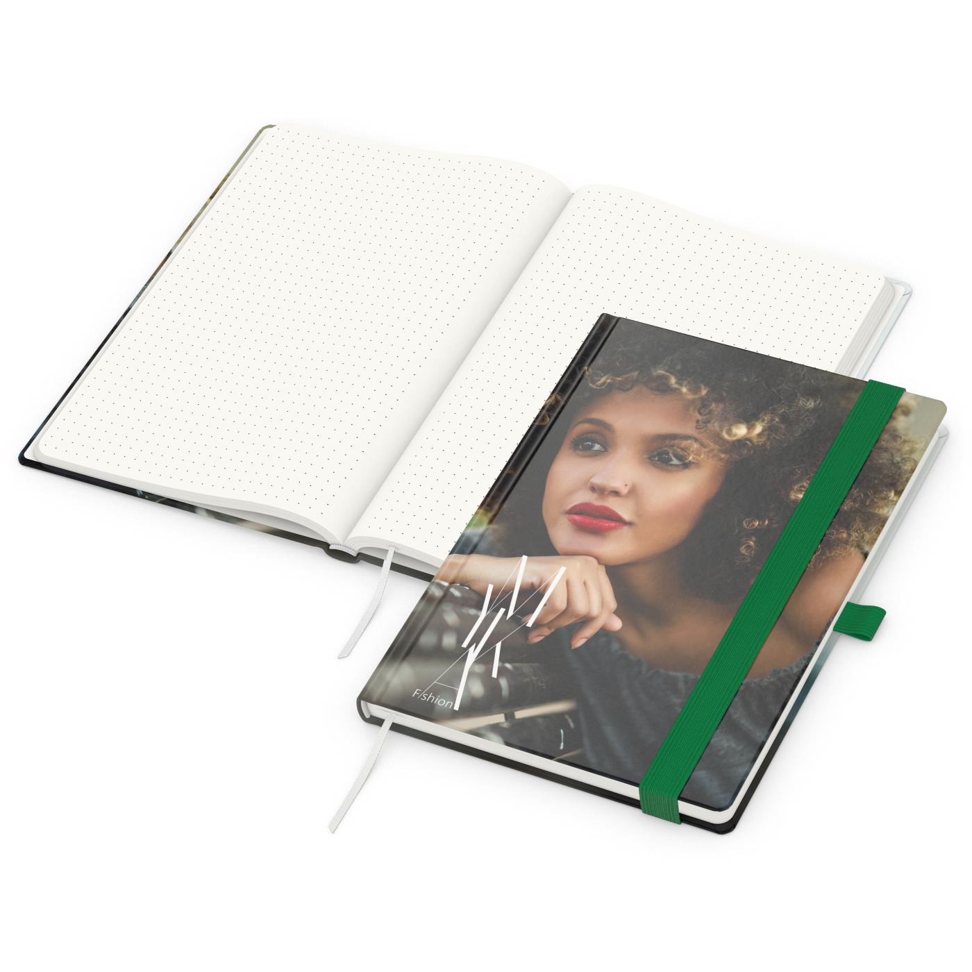Notizbuch Match-Book Recycling-Inhaltspapier Hardcover individuell bedruckt