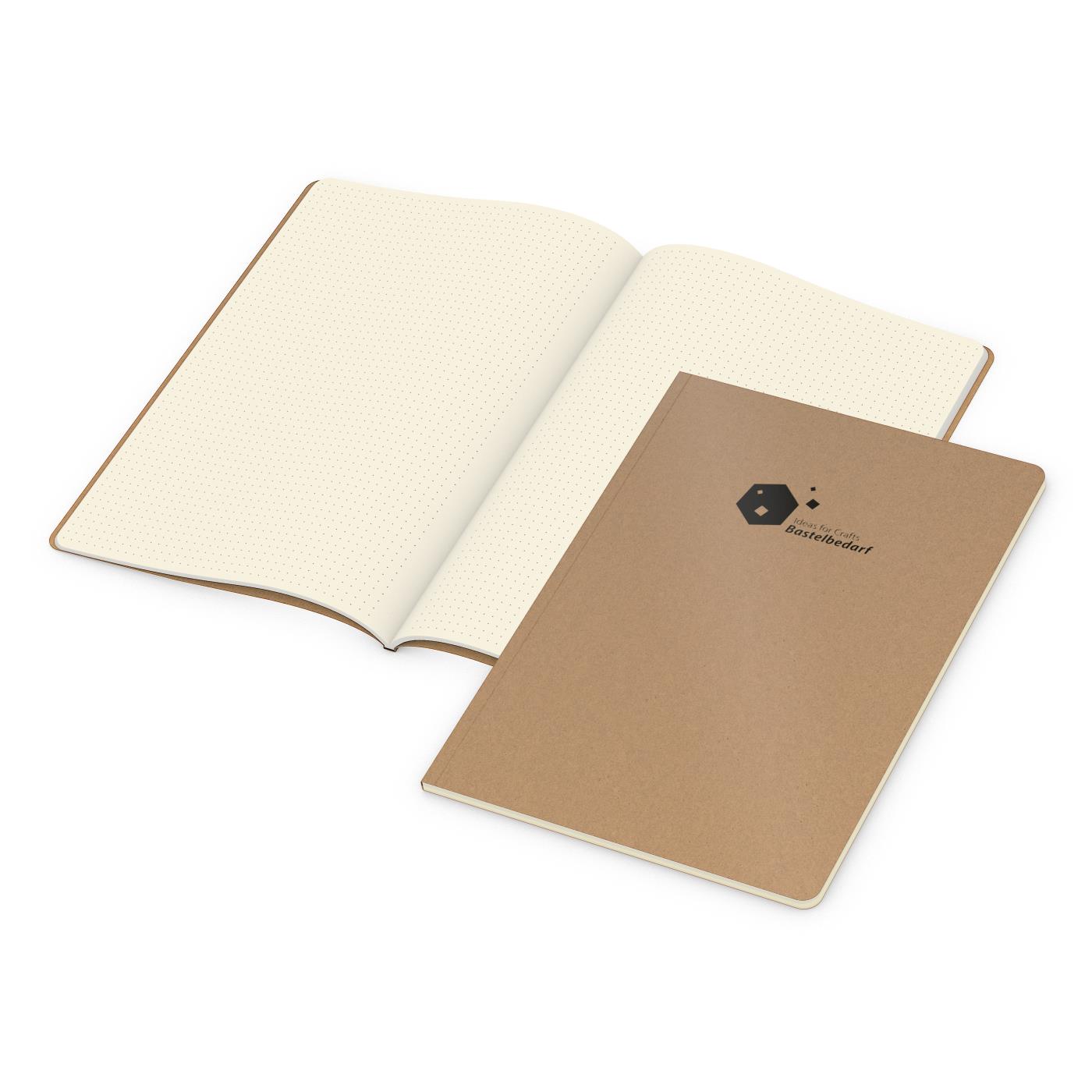 Notizbuch Copy-Book Seiten cremefarben Naturkarton-Softcover farbig
