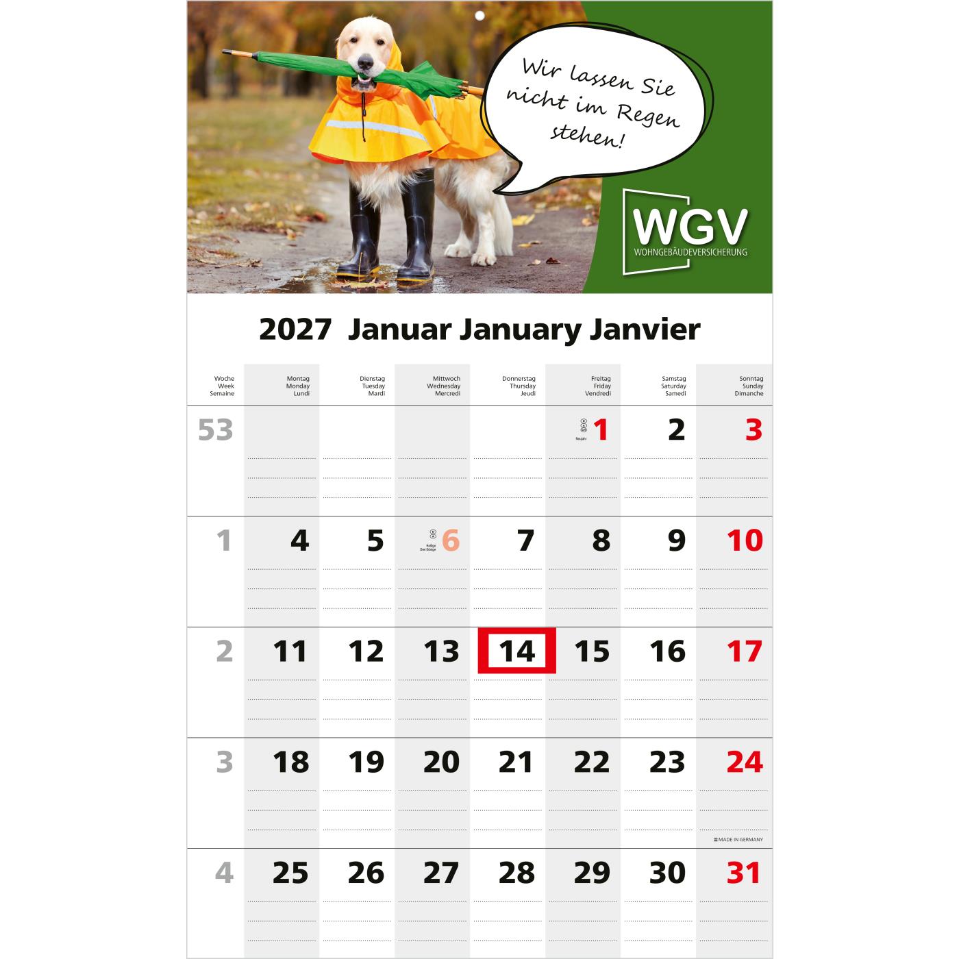 1-Monatskalender Einblatt Solo 1