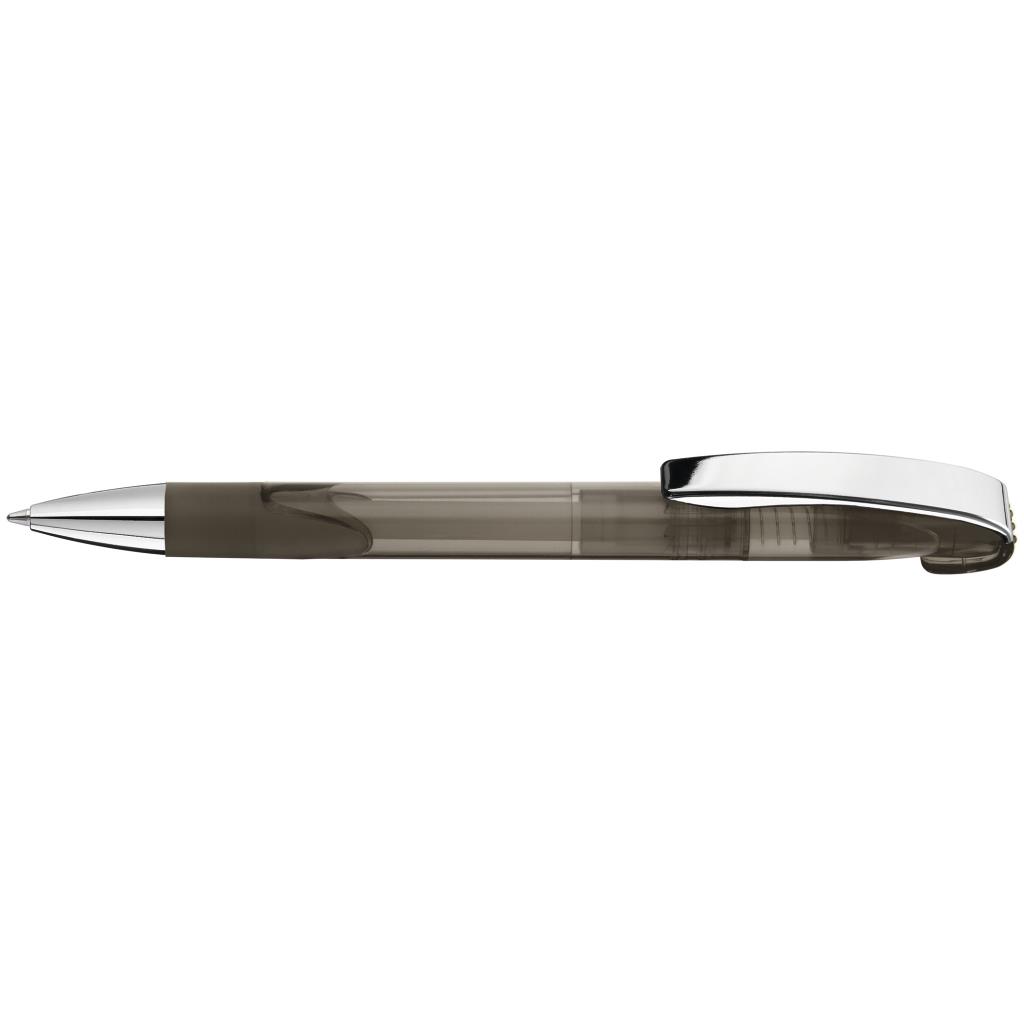 Druckkugelschreiber LOOK grip transparent M SI