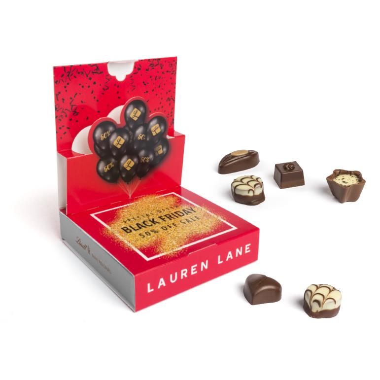 Lindt Mini Pralinés in Pop-Up Kartonage