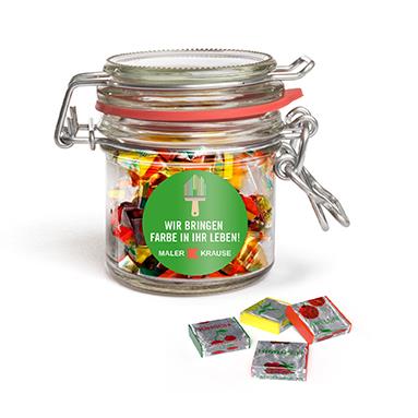 Fruchtkaramellen im Nostalgie Glas