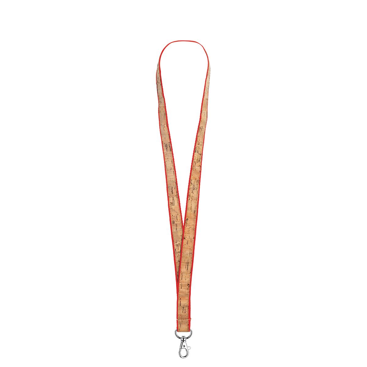 Band Signalrot (ca. Pantone 485C), Korkband beige