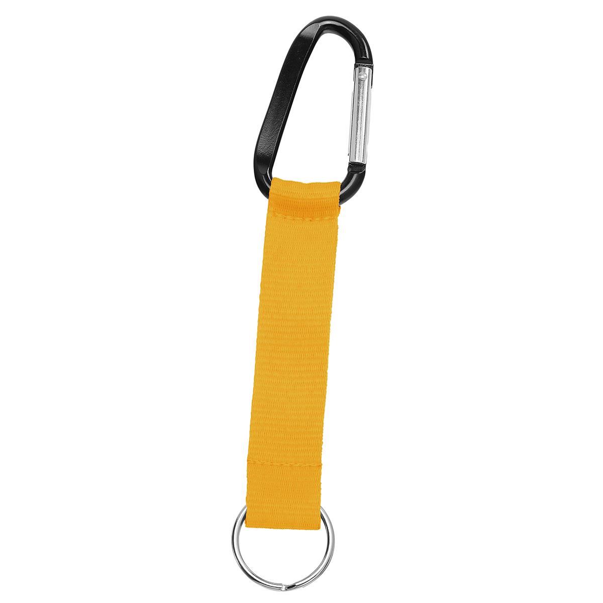 Grundfarbe Sonnengelb (ca. Pantone 1235C), Karabiner schwarz