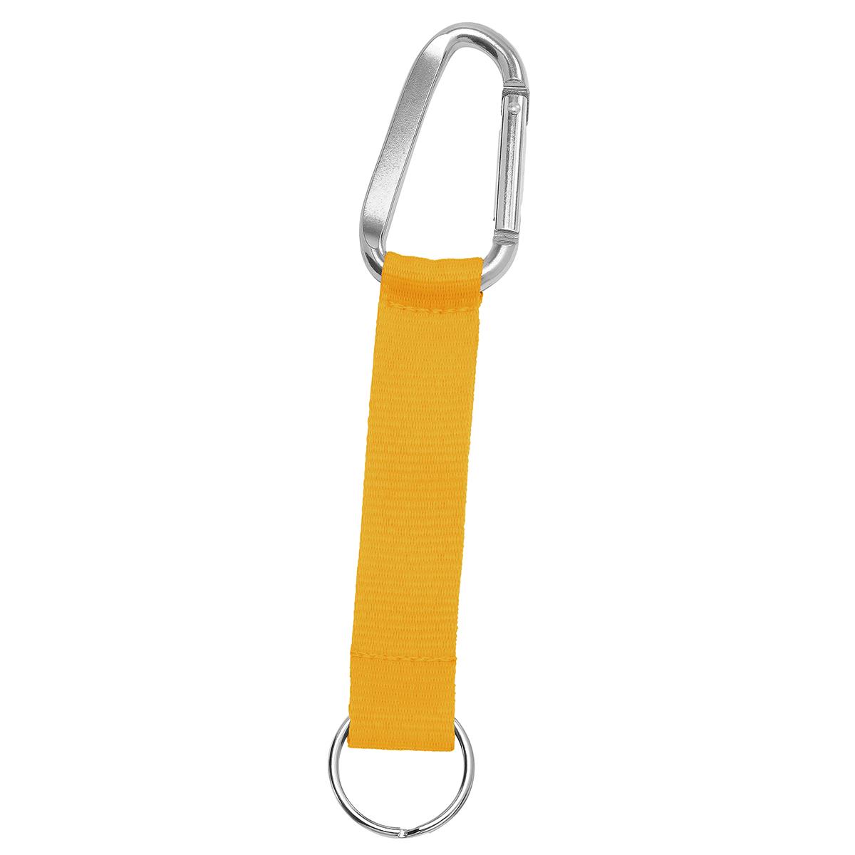 Grundfarbe Sonnengelb (ca. Pantone 1235C), Karabiner silber
